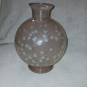 Elegant Floral Glass Vase